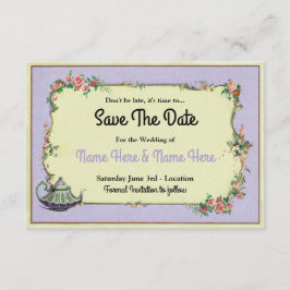 Save The Date Wonderland Purple Teapot Tea セーブザデート