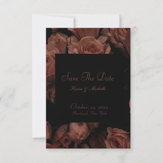 Save The Dates- 色は薔薇 招待状 (正面)
