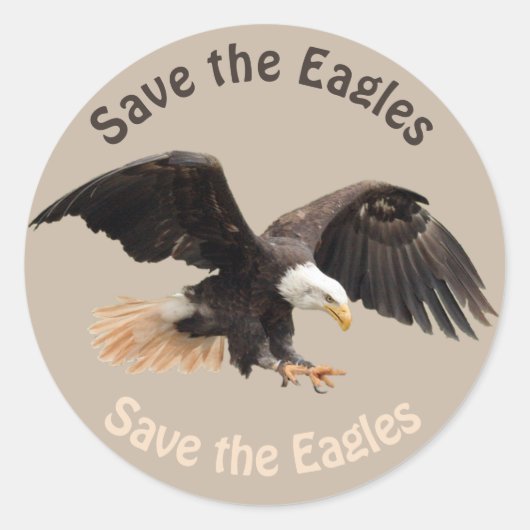 Save the Eagles  ラウンドシール (正面)