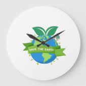 Save the Earth Wall Clock ラージ壁時計 (正面)