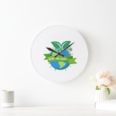 Save the Earth Wall Clock ラージ壁時計 (ホーム)