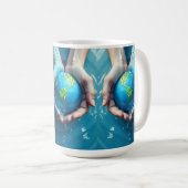 “Save the Earth Water Planet Mug  コーヒーマグカップ (正面右)