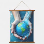 “Save the Earth Water Planet Tapestry  吊り下げ型タペストリー (正面)