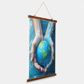“Save the Earth Water Planet Tapestry  吊り下げ型タペストリー (傾斜あり)