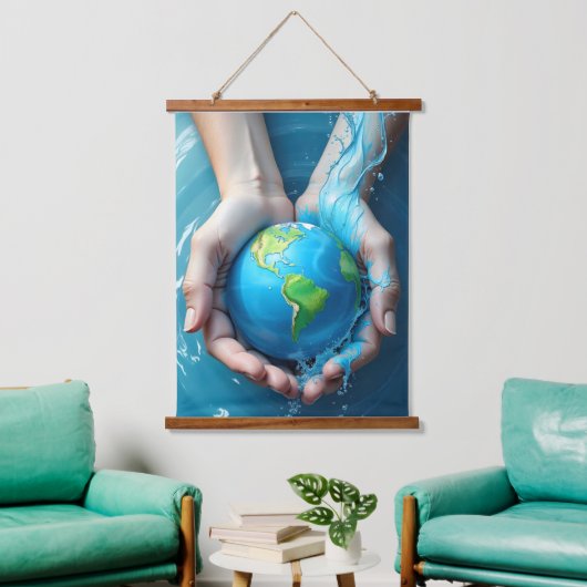 “Save the Earth Water Planet Tapestry  吊り下げ型タペストリー (リビング)