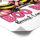 Save The Ees Boo Bees Breast Cancer Halloween Wome ポスター (角)