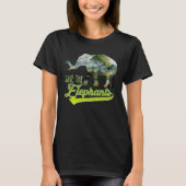 Save the Elephants protected species Animal welfar Tシャツ (正面)