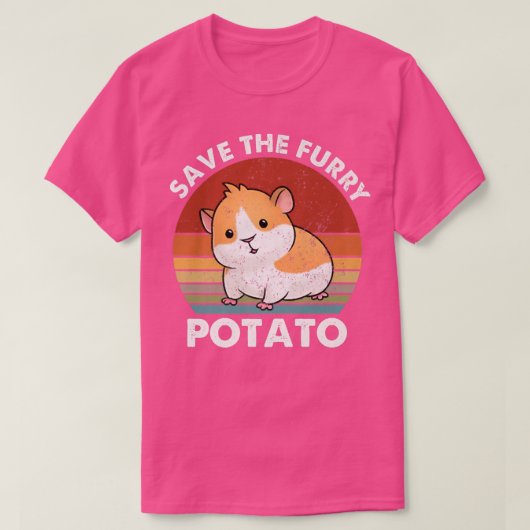 Save The Furry Potato Funny Guinea Pig Premium Tシャツ (デザイン正面)