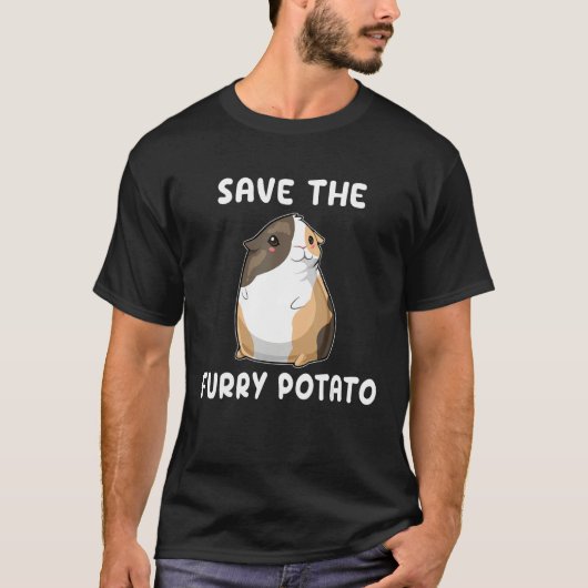 Save The Furry Potato  Guinea Pig Tシャツ (正面)