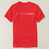 Save The Manuals Car Culture  Tシャツ (デザイン正面)