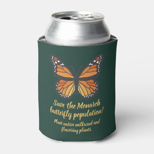 Save the Monarch butterfly 缶クーラー (缶正面)