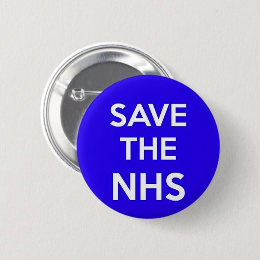 SAVE THE NHS PIN BACK BADGE 缶バッジ (正面&裏面)
