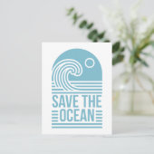 Save the ocean activist quotes aesthetic ポストカード (スタンド正面)