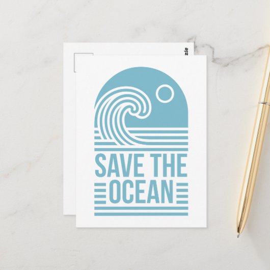 Save the ocean activist quotes aesthetic ポストカード (正面/裏面インサイチュ)