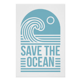 Save the ocean activist quotes beach aesthetic ポスター