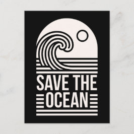 Save the ocean protection conservation volunteer ポストカード