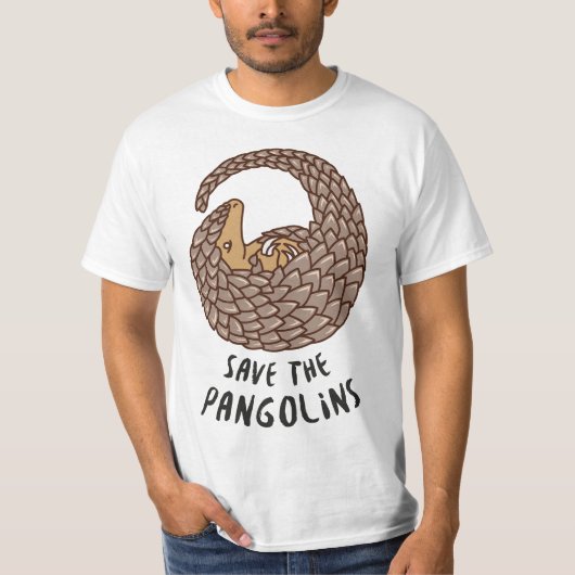 Save the Pangolins - Love Pangolins Wildlife Conse Tシャツ (正面)