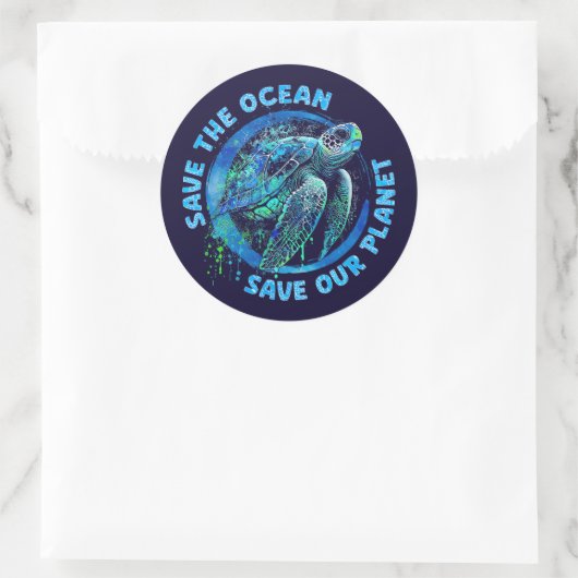 Save The Planet ラウンドシール (バッグ)
