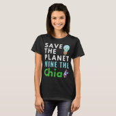 SAVE THE PLANET MINE THE CHIA - GREEN CRYPTO Tシャツ (正面フル)