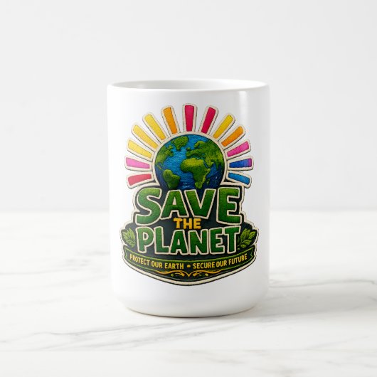 🌍☕ “Save the Planet” Mug🌱 コーヒーマグカップ (中央)
