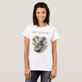 Save the Planet: Wear Your Love for Koalas! Tシャツ (正面フル)