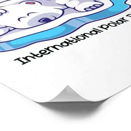 Save the polar bears Polar Bear Day ポスター (角)