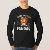Save The Red Pandas Zookeeper Zoogoer Wildlife Tシャツ (正面)