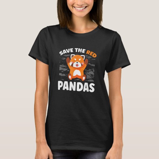 Save The Red Pandas Zookeeper Zoogoer Wildlife Tシャツ (正面)