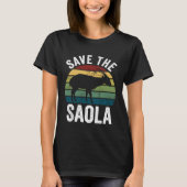Save The Saola Wildlife Preservation Conservation Tシャツ (正面)