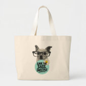 Save the Sass, Sweetpea! – Tote Bag  ラージトートバッグ (正面)