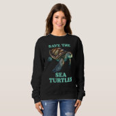 Save The Sea Turtle スウェットシャツ (正面フル)