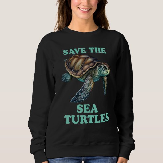Save The Sea Turtle スウェットシャツ (正面)