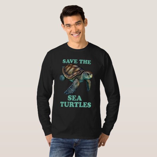 Save The Sea Turtle Tシャツ (正面フル)