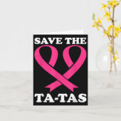 Save The Ta-tas! Breast Cancer Awareness  カード (黄色い花)