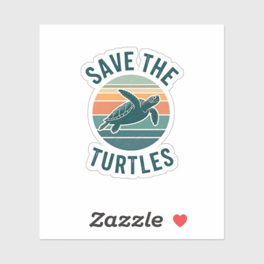 Save The Turtles Animal Turtle Pet Lover (2) シール (シート)