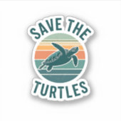 Save The Turtles Animal Turtle Pet Lover (2) シール (正面)