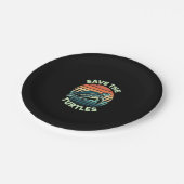 Save The Turtles Animal Turtle Pet Lover (2) ペーパープレート (アングル)