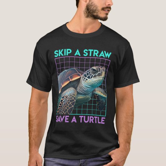 Save the Turtles Save the Ocean Environmental Care Tシャツ (正面)