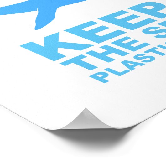 Save the Whales · Keep the Sea Plastic Free Apron ポスター (角)