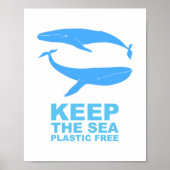 Save the Whales · Keep the Sea Plastic Free Apron ポスター (正面)
