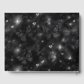 Save theDateat Sunrise– Elegant Glitter Butterflie ゲストブック (裏面)