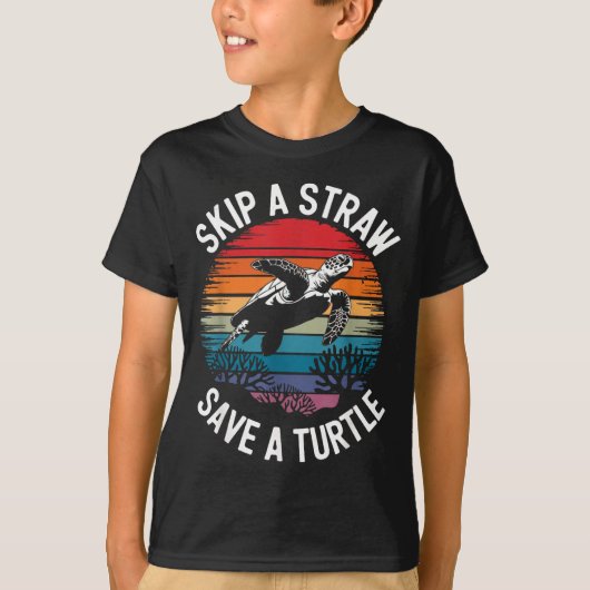 Save Turtles Sea Ocean Turtle Shirt  Tシャツ (正面)
