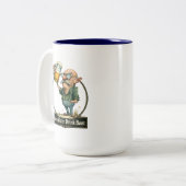 Save Water Drink Beer Funny Vintage Tee ツートーンマグカップ (正面左)