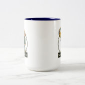 Save Water Drink Beer Funny Vintage Tee ツートーンマグカップ (中央)