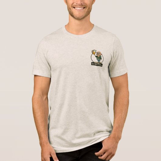 Save Water Drink Beer Funny Vintage Tee トライブレンドTシャツ (正面)