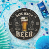 Save Water Drink Beer Man Cave Gift ペーパープレート (パーティー)