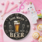 Save Water Drink Beer Man Cave Gift ペーパープレート (パーティー)