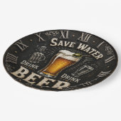 Save Water Drink Beer Man Cave Gift ペーパープレート (アングル)
