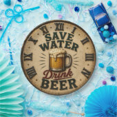 Save Water Drink Beer Man Cave Gift ペーパープレート (パーティー)