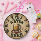 Save Water Drink Beer Man Cave Gift ペーパープレート (パーティー)